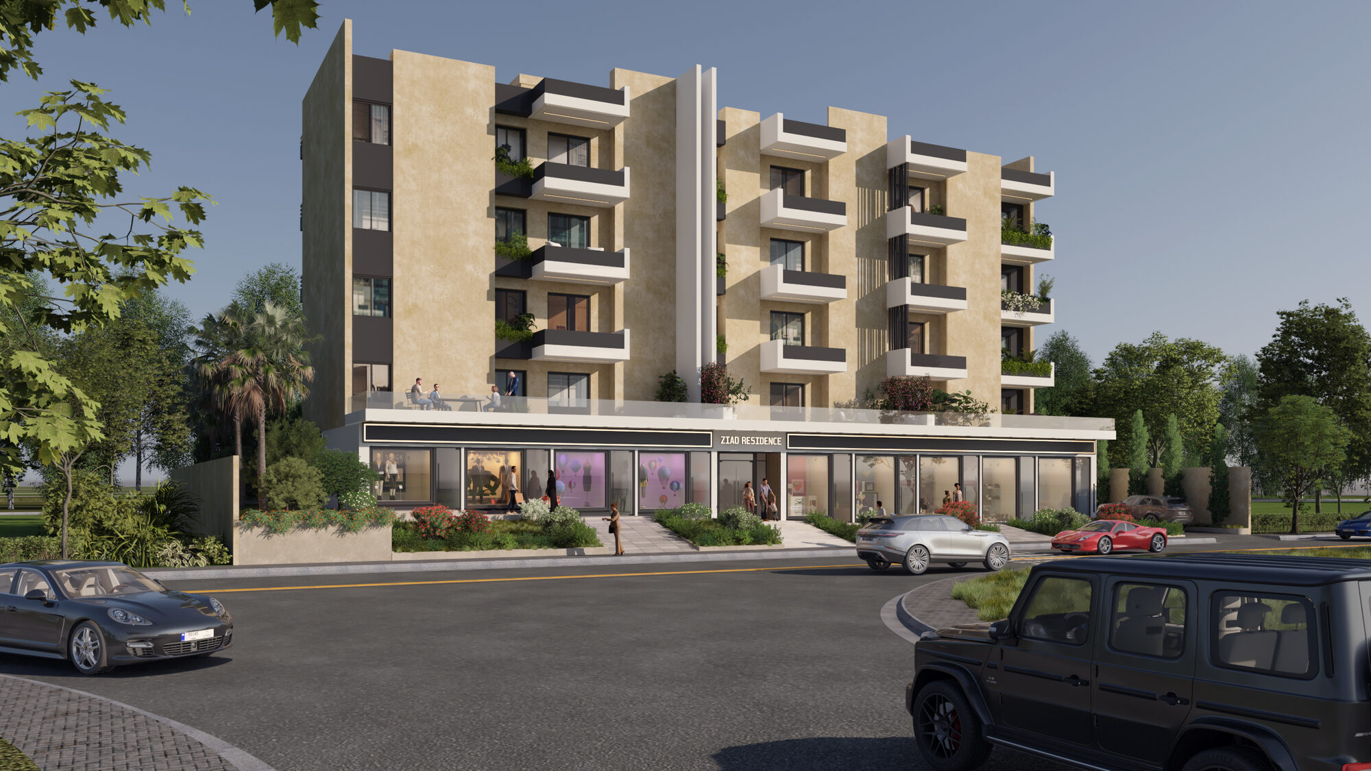 Chahal Residence, Abou Samra — street elevation